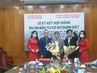 Lễ ký kết Hợp đồng Dự án Khu nhà ở xã hội phía Tây đường Trần Nhân Tông, phường Nhơn Phú, thành phố Quy Nhơn, tỉnh Bình Định.